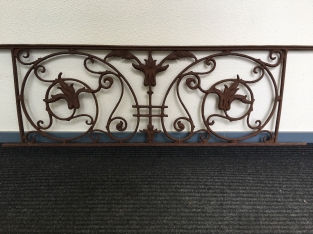 Balkon reling, raamrek, cast iron-rust.